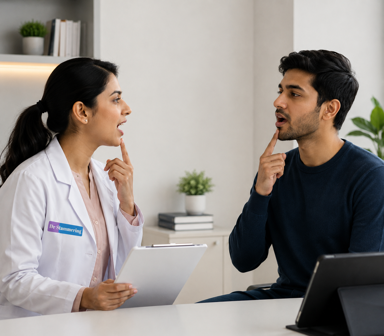 Combination of Speech Therapy & Psychological Intervention